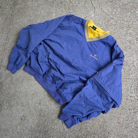 Vtg SUN MOUNTAIN Black Butte Ranch Convertible Zip Off Sleeve Golf Jacket Lg - Picture 2 of 6